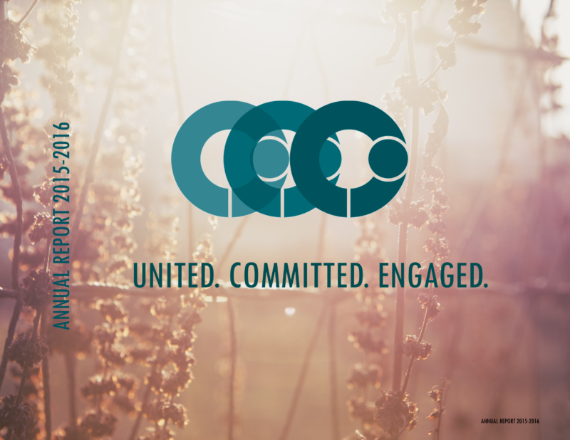 Cover of the Canadian Council for International Co-operation Annual Report 2015–2016
