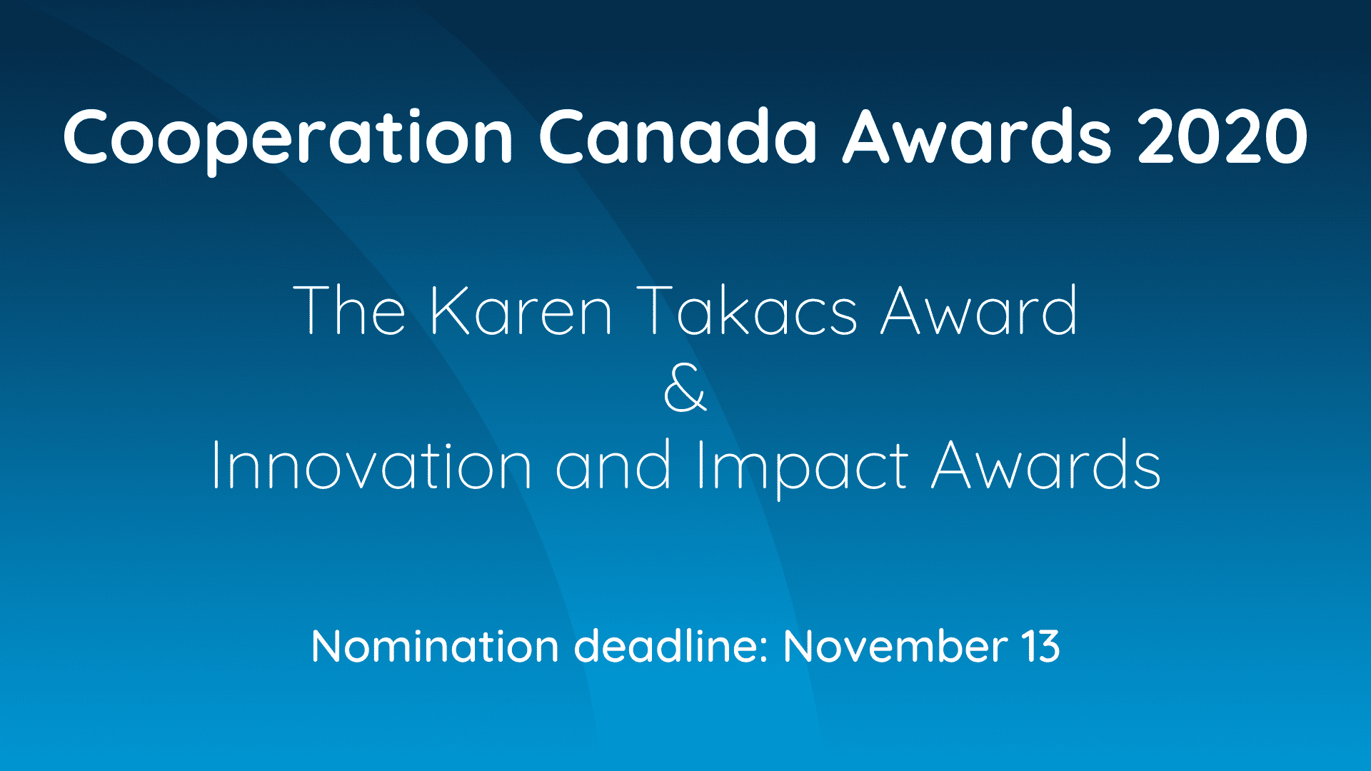 Cooperation Canada Awards 2020