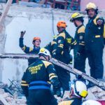 Rescue mission after a building collapse