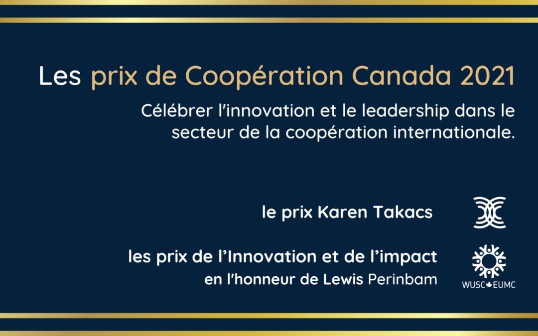 Les lauréats des Prix Coopération Canada 2021 ont été choisis