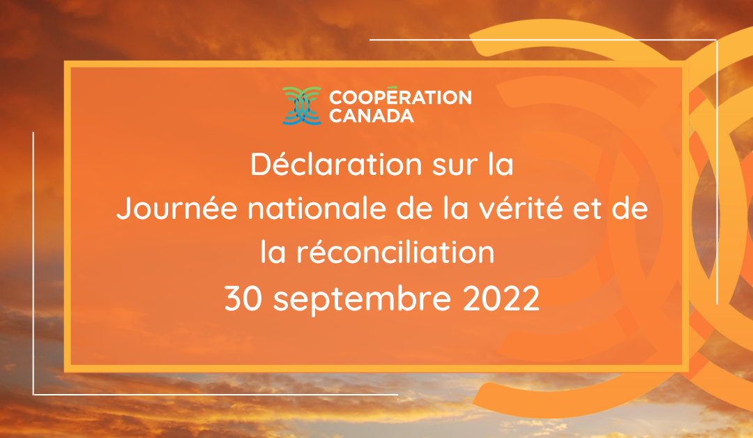 Déclaration: Journée nationale de la vérité et de la réconciliation  30 septembre 2022