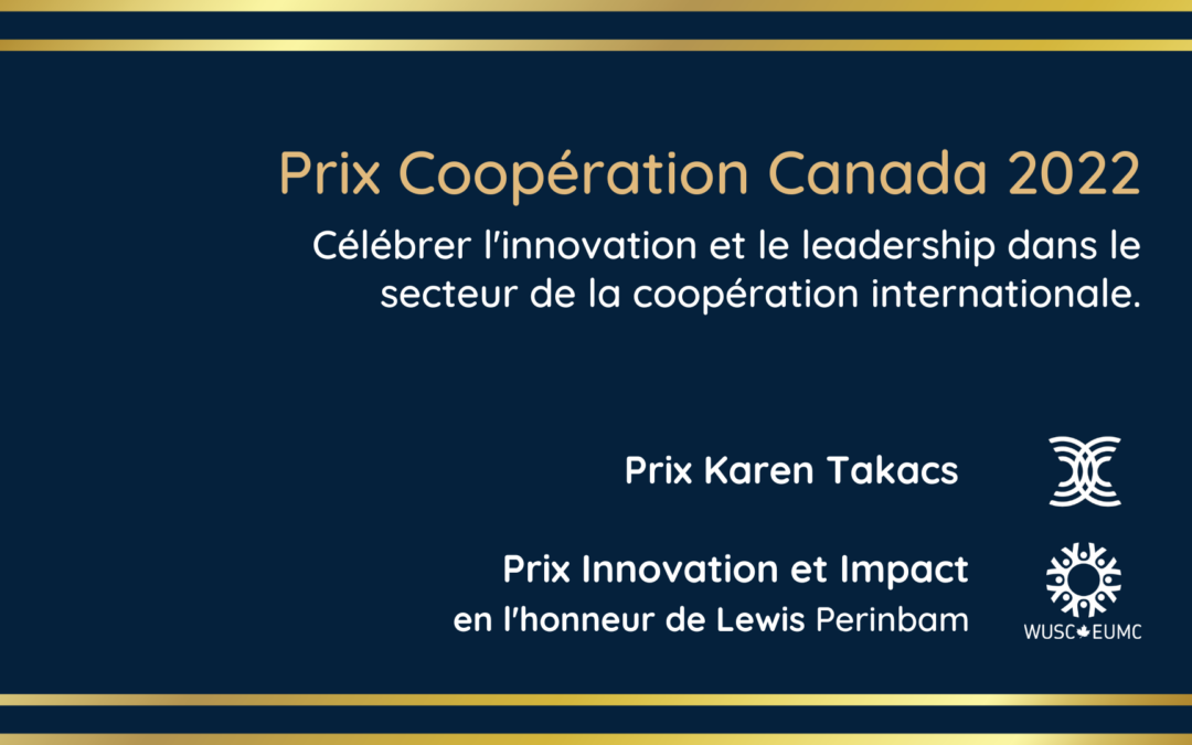 L’appel à candidatures pour les Prix Coopération Canada est maintenant ouvert.