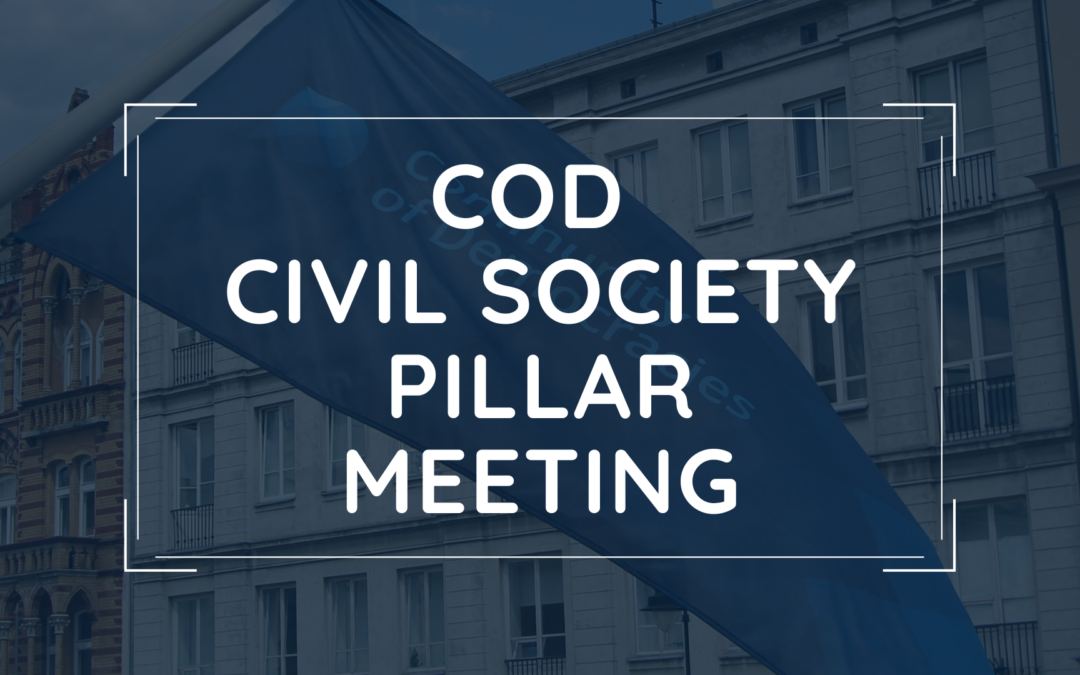 COD Civil Society Pillar Meeting