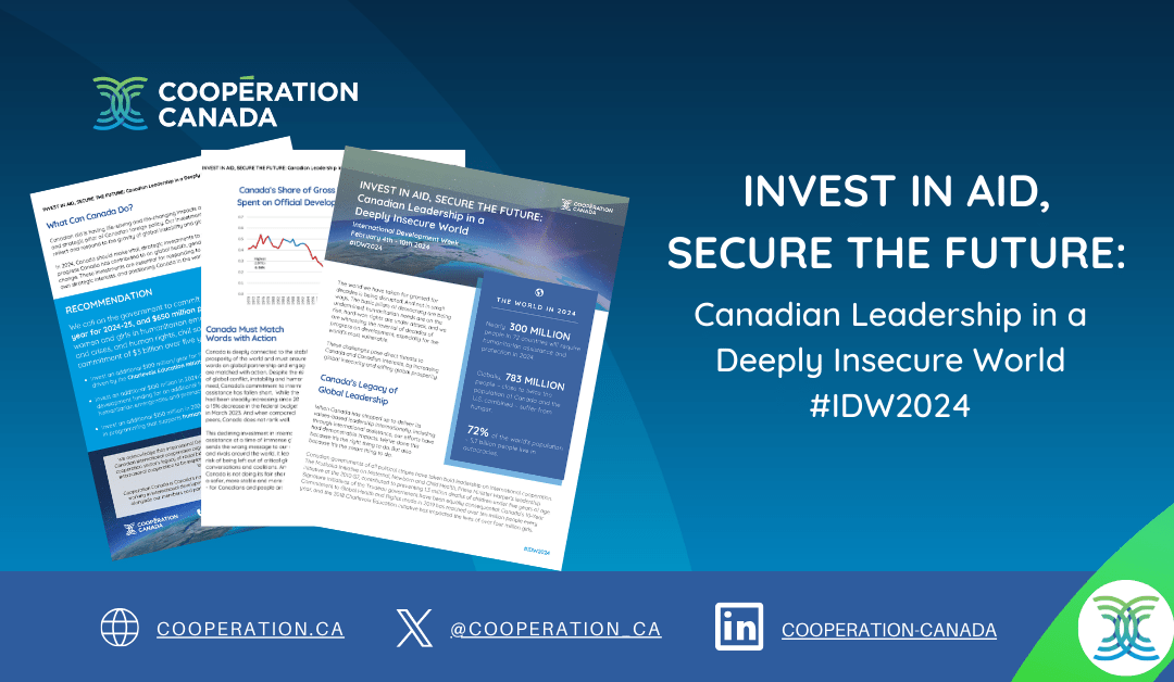 Invest in aid, secure the future: Canadian leadership in a deeply insecure world #IDW2024
