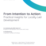 Cover of the guide "From Intention to Action: Practical Insights for Locally-Led Development."
