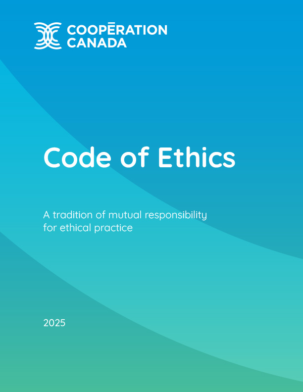 Cover of the Cooperation Canada Code of Ethics.