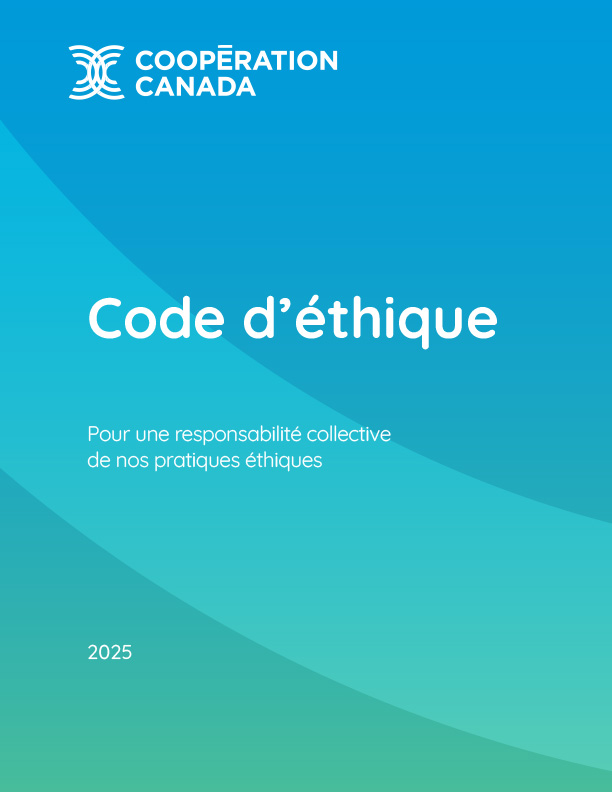 Couverture du Code d’éthique de Coopération Canada.
