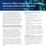 Mesurer l’APD consacrée à la réduction de la pauvreté et des inégalités – Faits saillants des tendances de l’aide canadienne en 2025 - Couverture de la note d’information