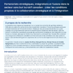 Première page de la note d’orientation sur les partenariats stratégiques, les intégrations et les fusions au Canada.